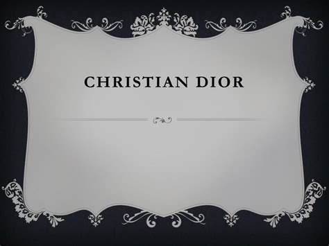 christian dior ppt template|dior a history.